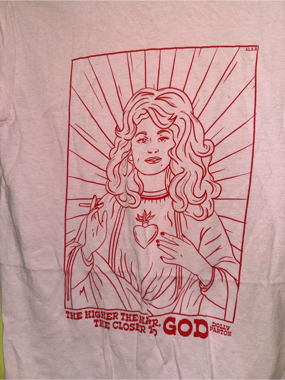 Pink Dolly Parton graphic tee size S